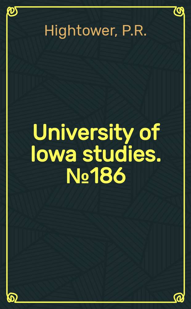 University of Iowa studies. №186 : Biblical information in relation to character and conduct