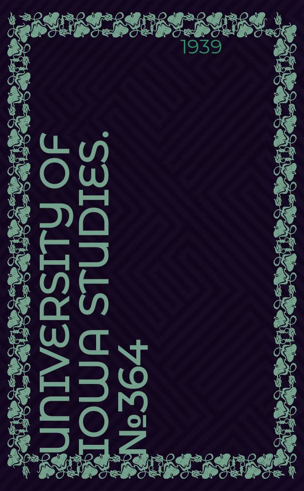 University of Iowa studies. №364 : Children in foster homes
