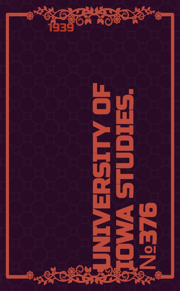 University of Iowa studies. №376 : Studies in infant behavior