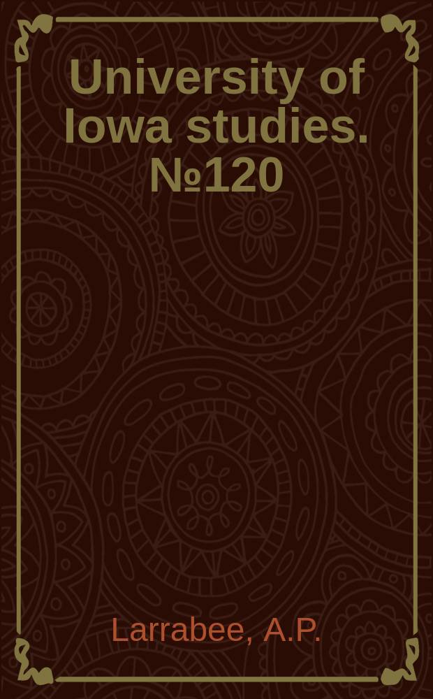 University of Iowa studies. №120 : An Ecological study of the fishes of the Lake Okoboji region