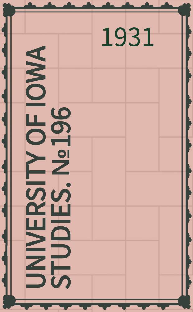 University of Iowa studies. №196 : Pacific Island sediments