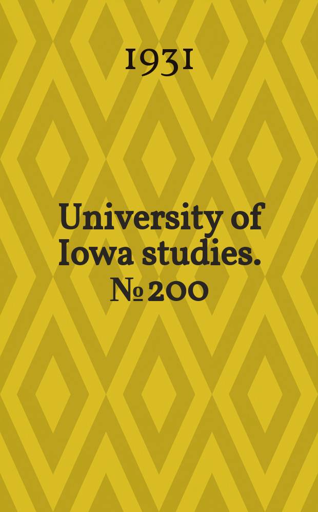 University of Iowa studies. №200 : Field notes on Connecticut hirds