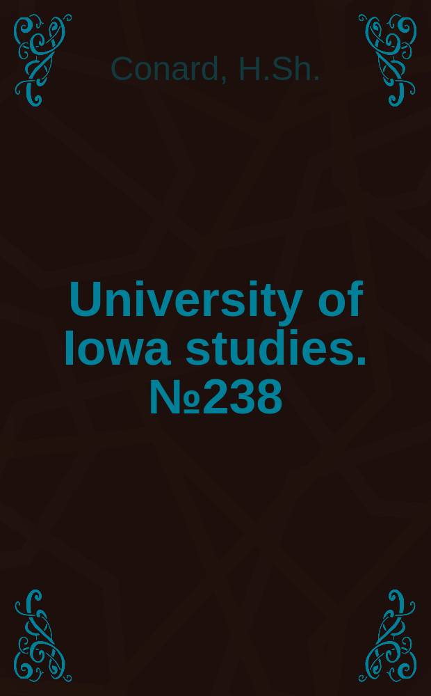 University of Iowa studies. №238 : A Key to the mosses of the Okoboji region