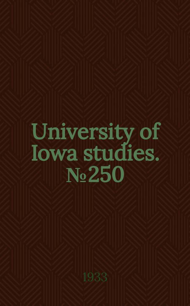 University of Iowa studies. №250 : Papers in Iowa fungi