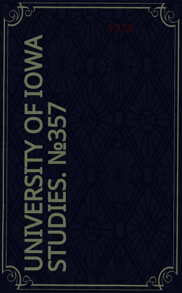 University of Iowa studies. №357 : (Contributions from the Botanical laboratory)