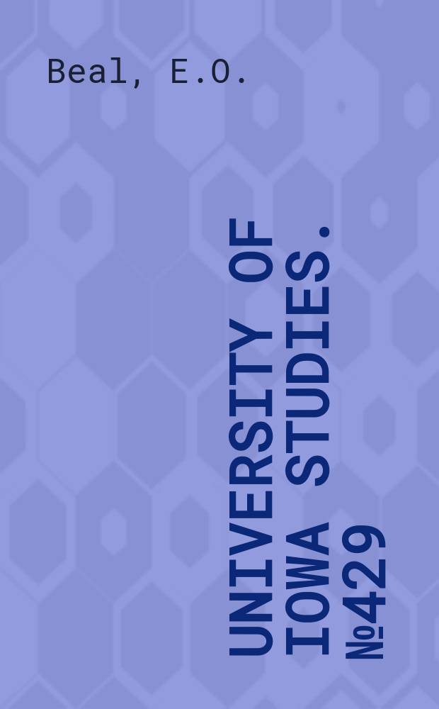 University of Iowa studies. №429 : Marsh and aquatic angiosperms of Iowa
