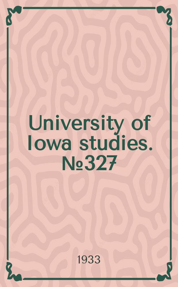 University of Iowa studies. №327 : Schemata for the analysis of drill in fractions