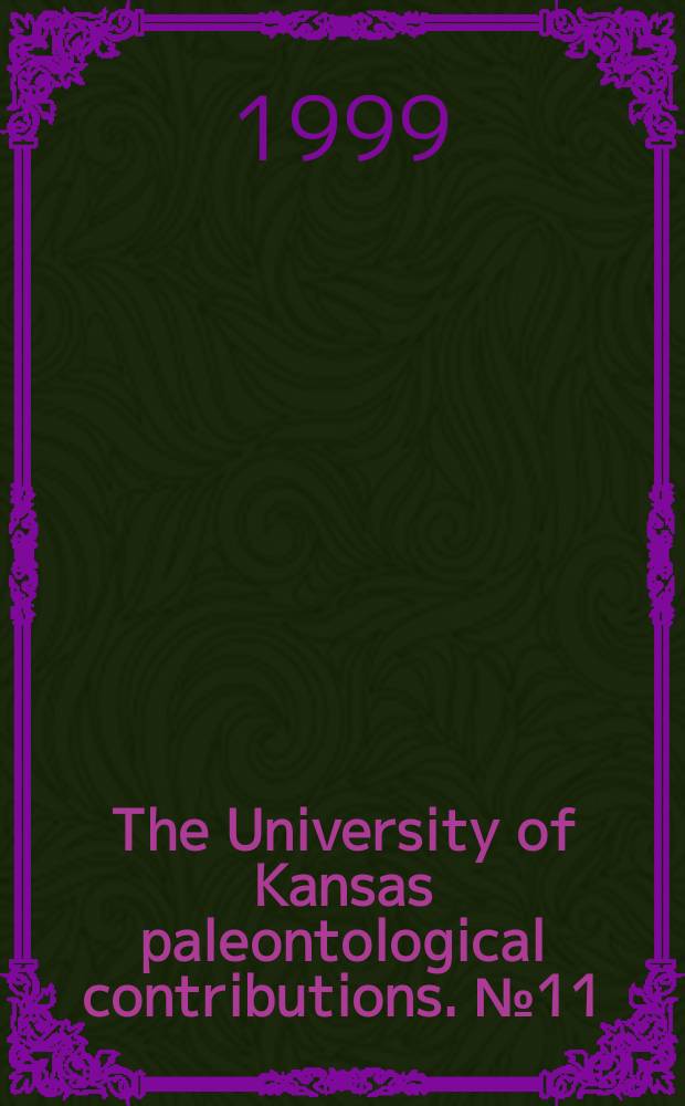 The University of Kansas paleontological contributions. №11 : An examination of plesiosauria (Diapsida ...)