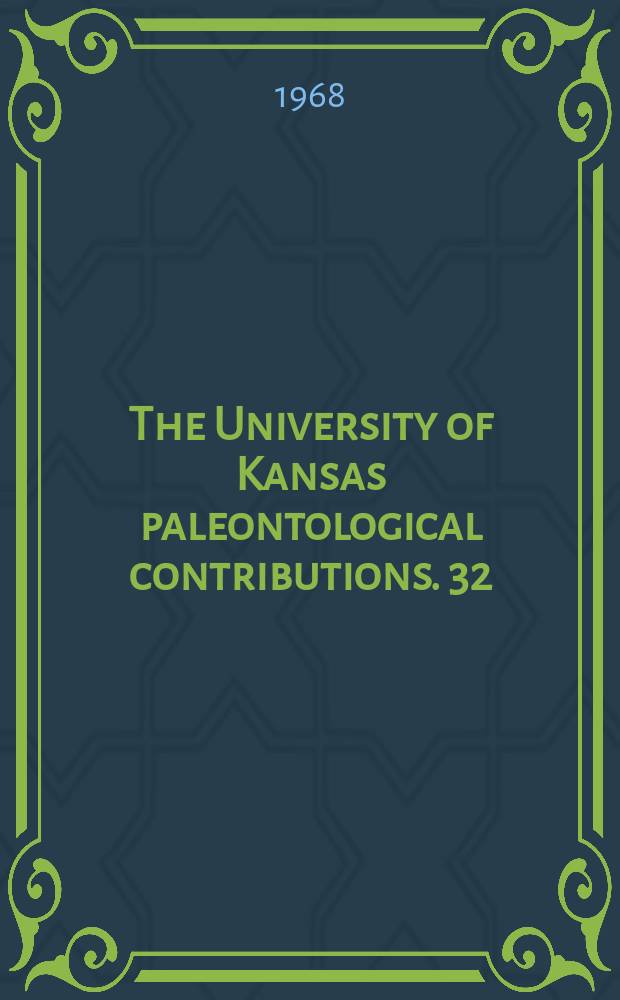 The University of Kansas paleontological contributions. 32 : Palynomorphs from South America