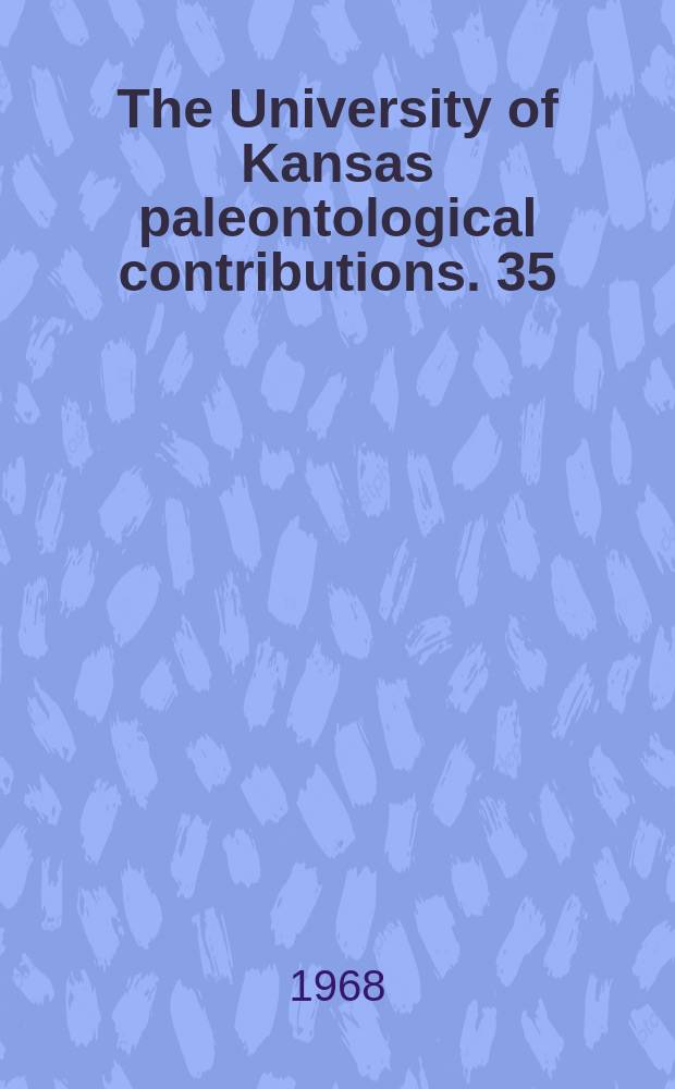 The University of Kansas paleontological contributions. 35 : Microscleres in Demosponge classification