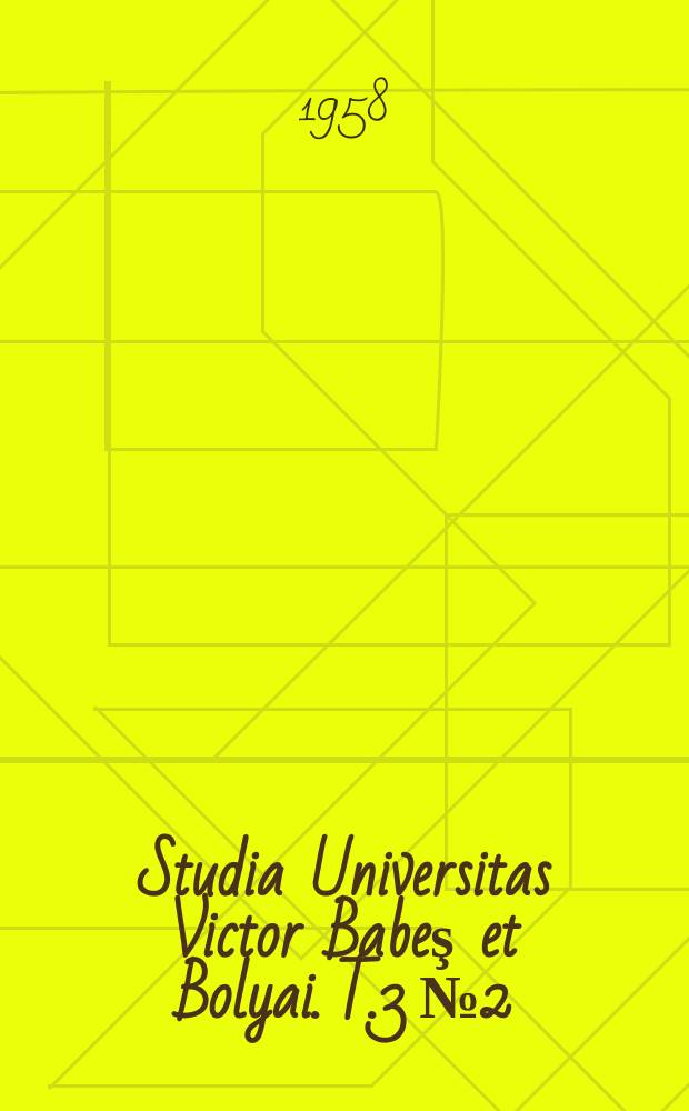 Studia Universitas Victor Babeş et Bolyai. T.3 № 2 : Jurisprudentia