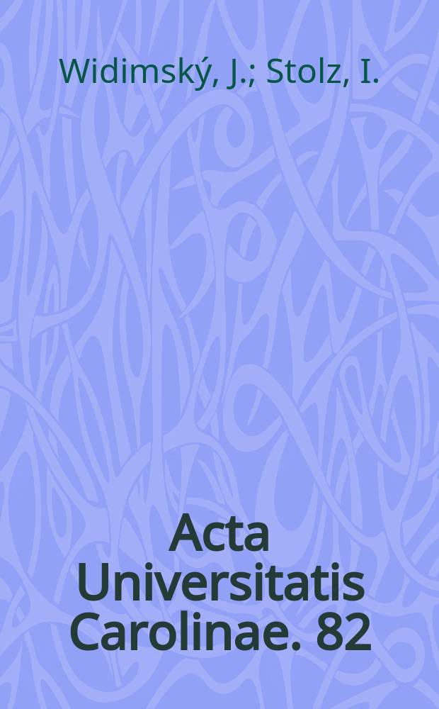 Acta Universitatis Carolinae. 82 : The adaptation of cardiovascular system...