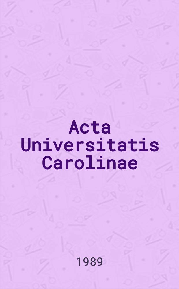Acta Universitatis Carolinae : Surgical treatment of extensive, metastazing