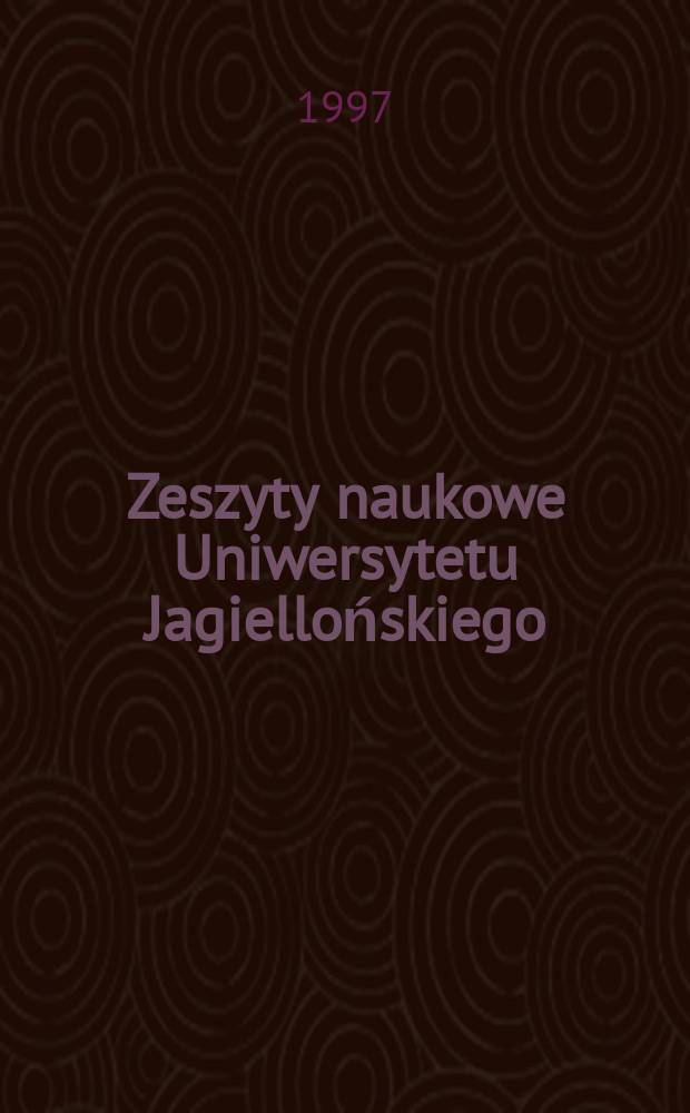 Zeszyty naukowe Uniwersytetu Jagiellońskiego