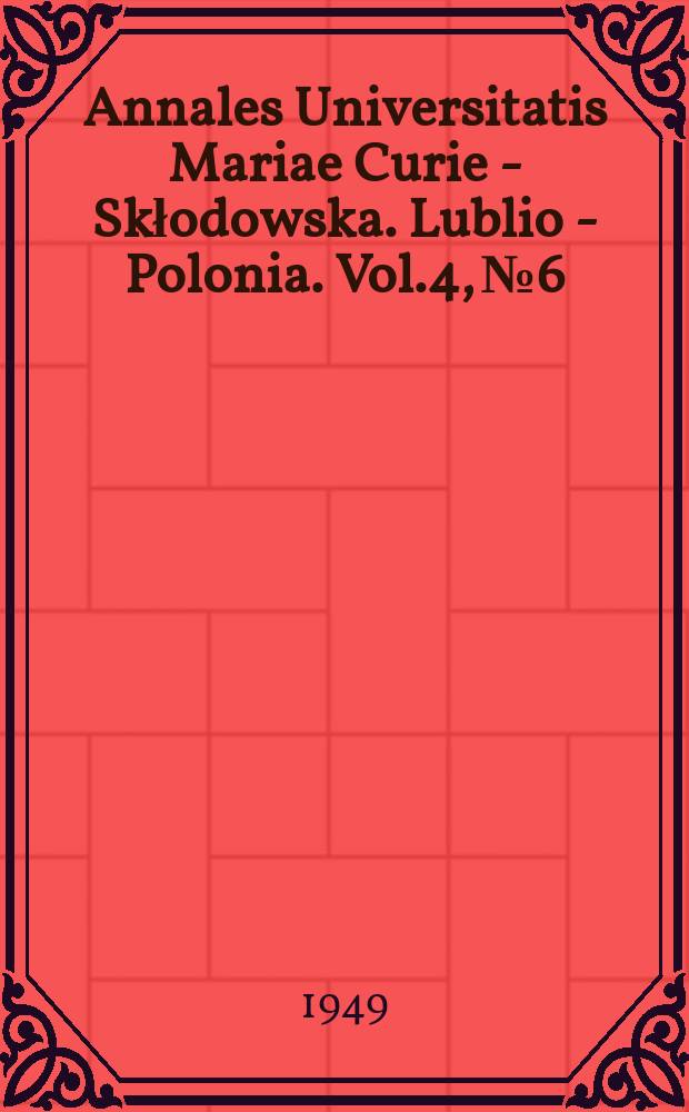 Annales Universitatis Mariae Curie - Skłodowska. Lublio - Polonia. Vol.4, №6 : W sprawie grubości ścian czaszki ludzkiej