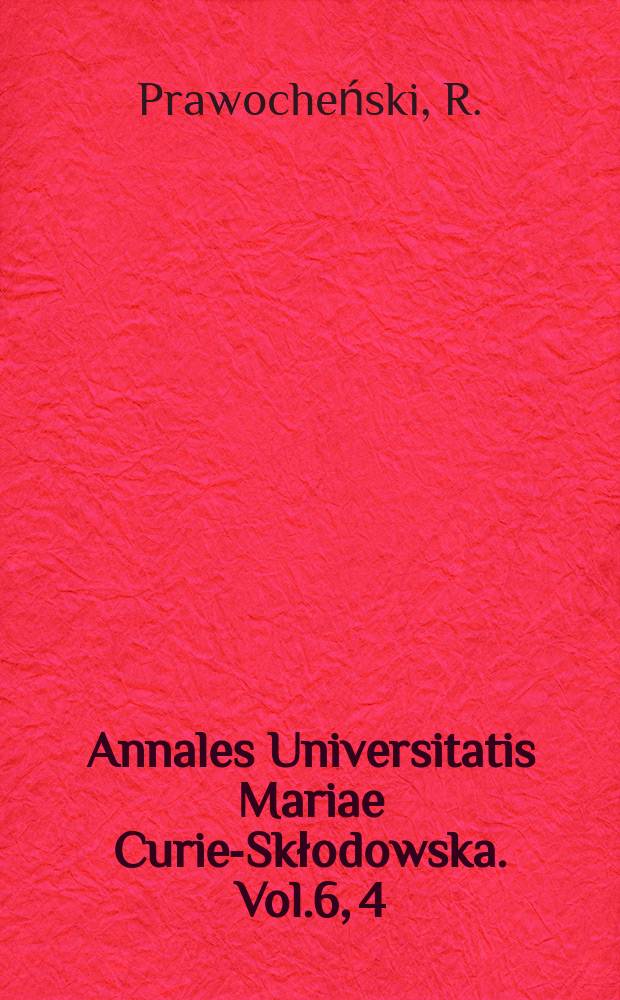 Annales Universitatis Mariae Curie-Skłodowska. Vol.6, 4 : Pociągowy wysiłek konia w pracy Polowie