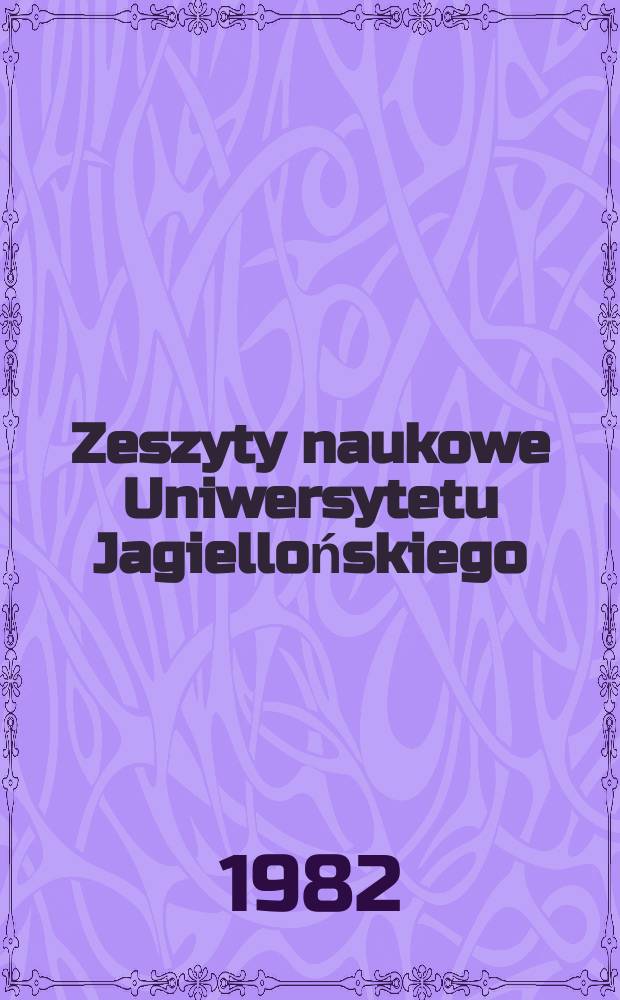 Zeszyty naukowe Uniwersytetu Jagiellońskiego