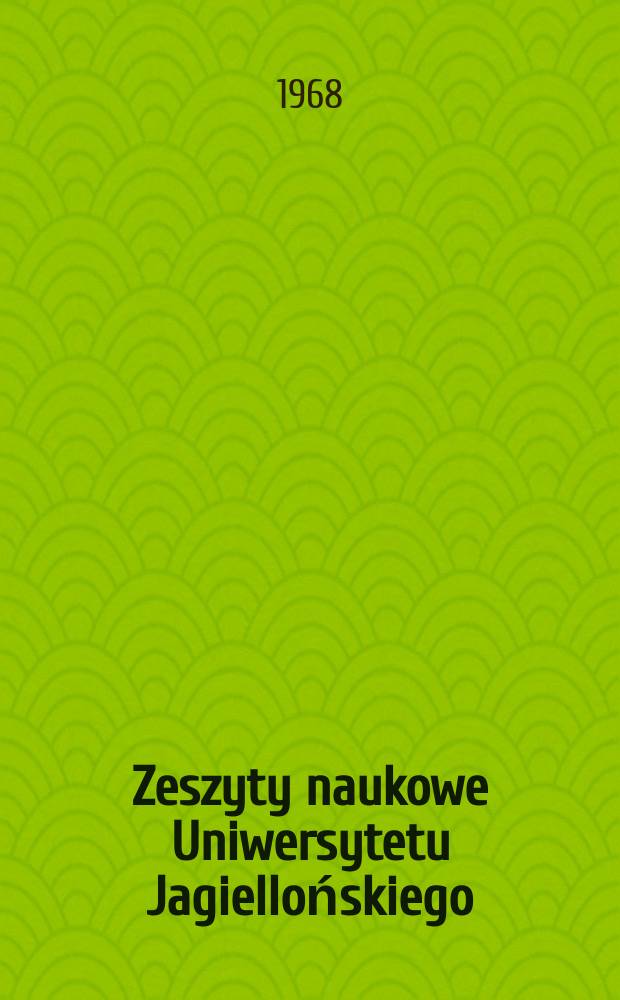 Zeszyty naukowe Uniwersytetu Jagiellońskiego