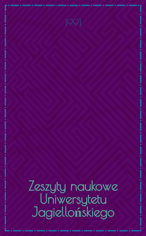 Zeszyty naukowe Uniwersytetu Jagiellońskiego
