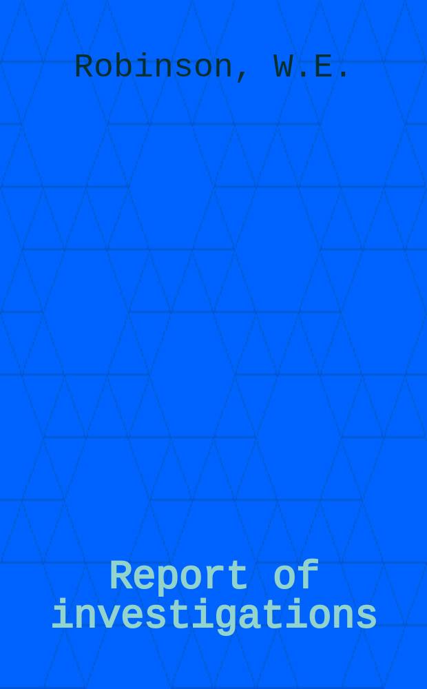 Report of investigations : Compositional variations of organic ...