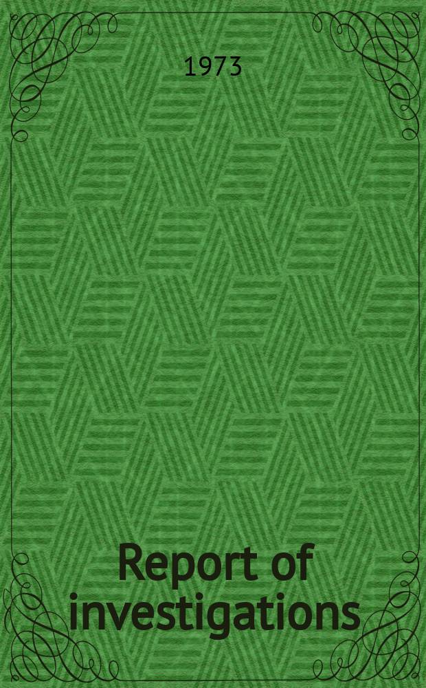 Report of investigations : Oxygenates in automotive ...