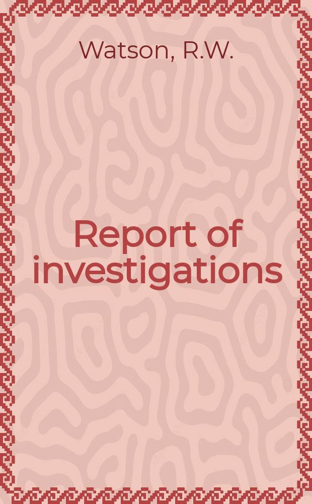 Report of investigations : Sensitivity of some ammonium ...
