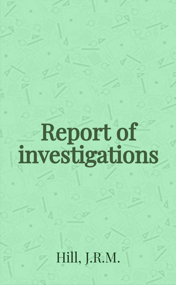 Report of investigations : Support performance ...