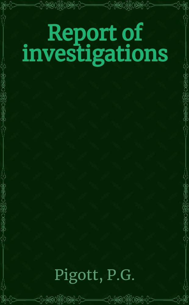 Report of investigations : Steam-cured bricks ...