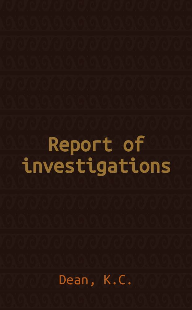Report of investigations : Methods and costs for stabilizing ...