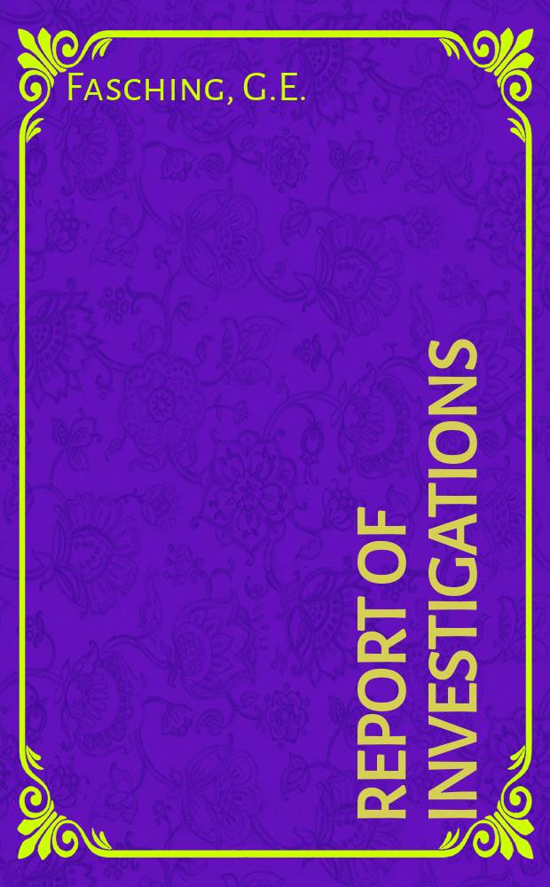 Report of investigations : Fast pulse processing ...