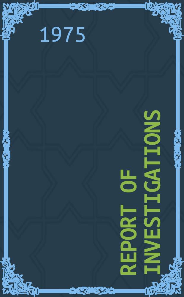 Report of investigations : Engineering properties of fiber-reinforced ...