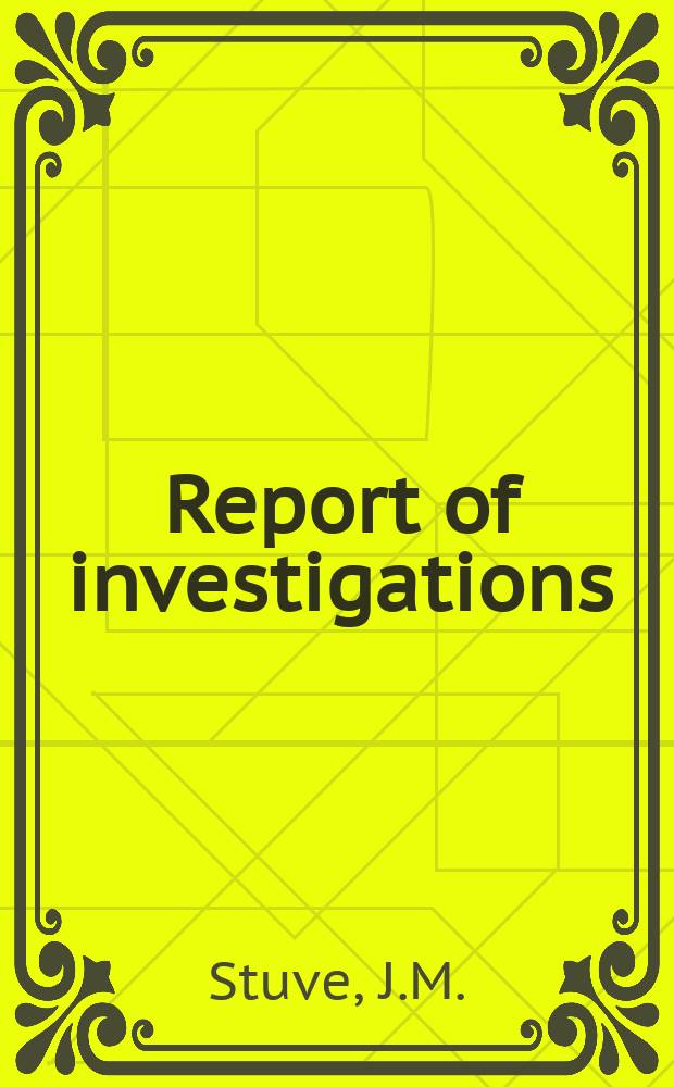 Report of investigations : Low-temperature heat capacities and ...