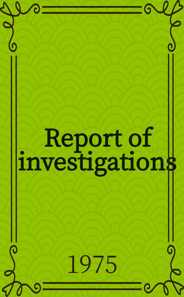 Report of investigations : Using oxygen to reactivate ...