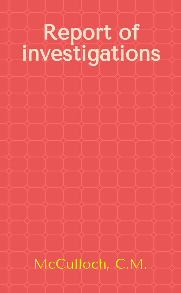 Report of investigations : Determining cleat orientation ...