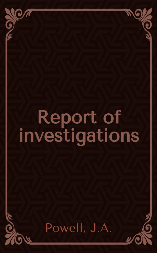 Report of investigations : Seismic detection of trapped miners