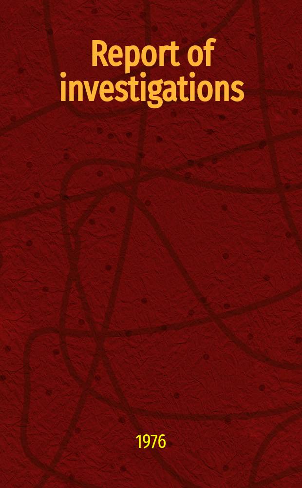 Report of investigations : Thermodynamic properties of two lithium ...