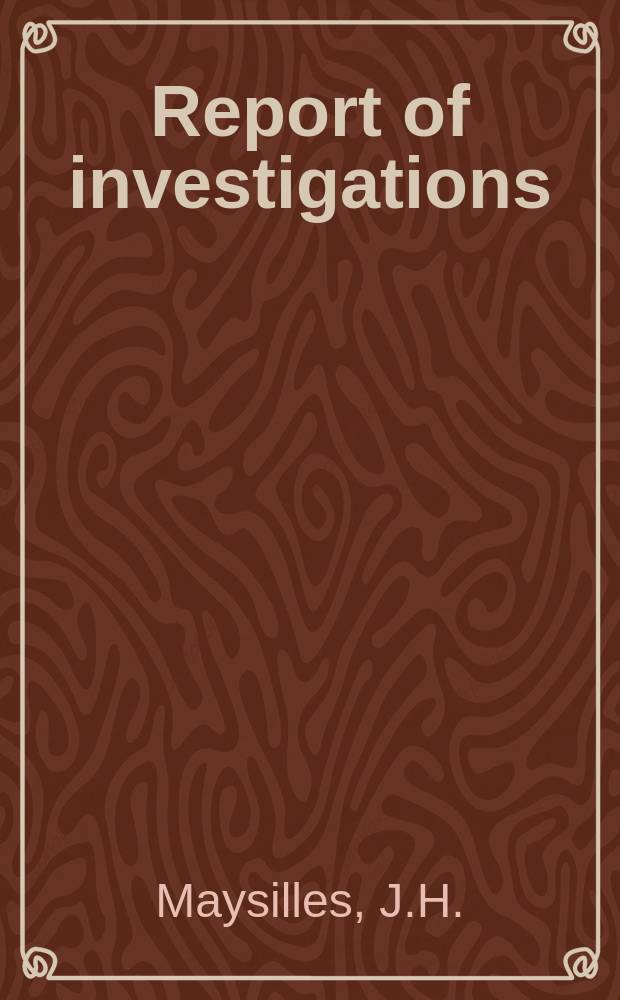 Report of investigations : Extracting uranium from a Wyoming ...