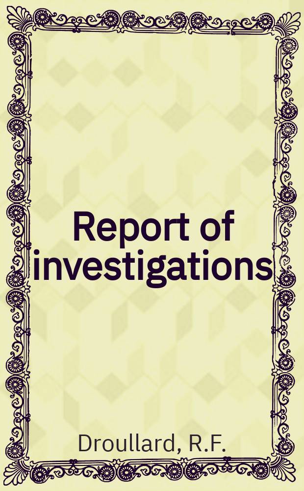 Report of investigations : Continuous working-level measurements ...