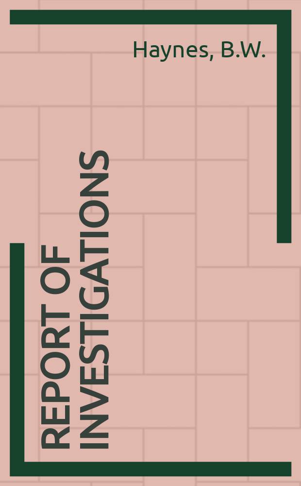 Report of investigations : Metals in the combustible fraction of municipal ...