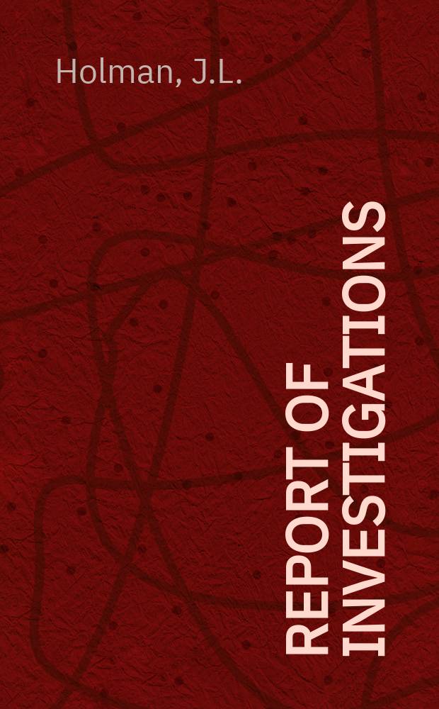 Report of investigations : Factors affecting fabricability of electrowon ...