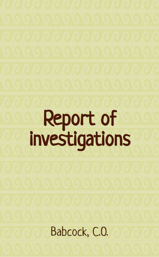 Report of investigations : A flexible helical rock bolt