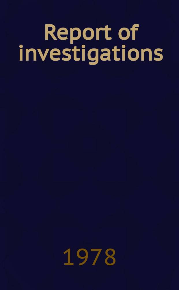 Report of investigations : Extracting uranium from low-grade ...
