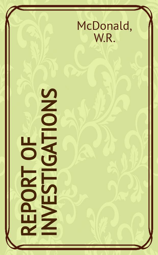 Report of investigations : Progress in stabilizing acidic copper ...