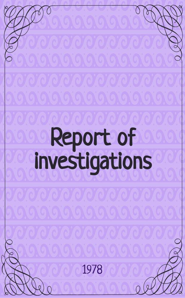 Report of investigations : Sources of metals in the combustible ...