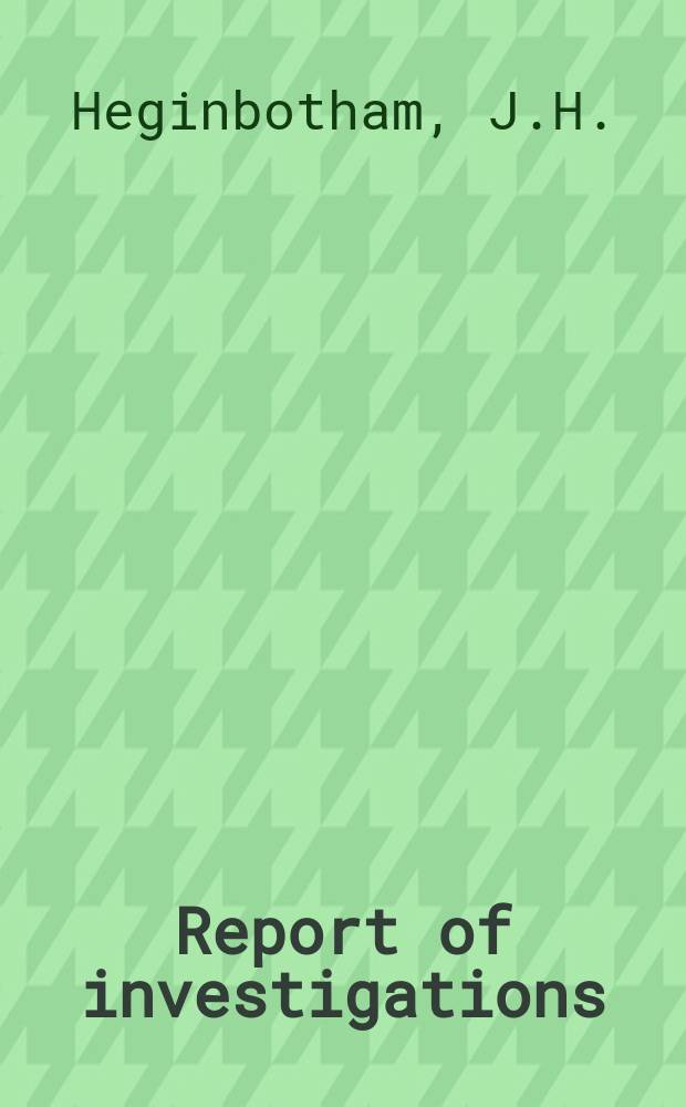 Report of investigations : Recovering glass from urban refuse ...