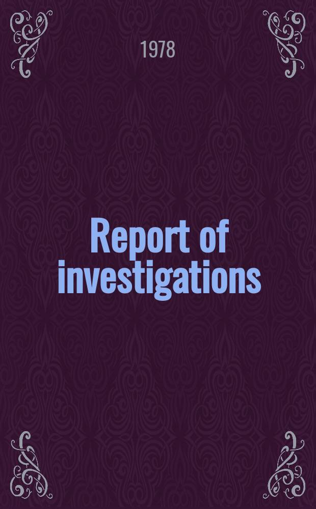 Report of investigations : Effect of ion concentrations on uranium absorption ...