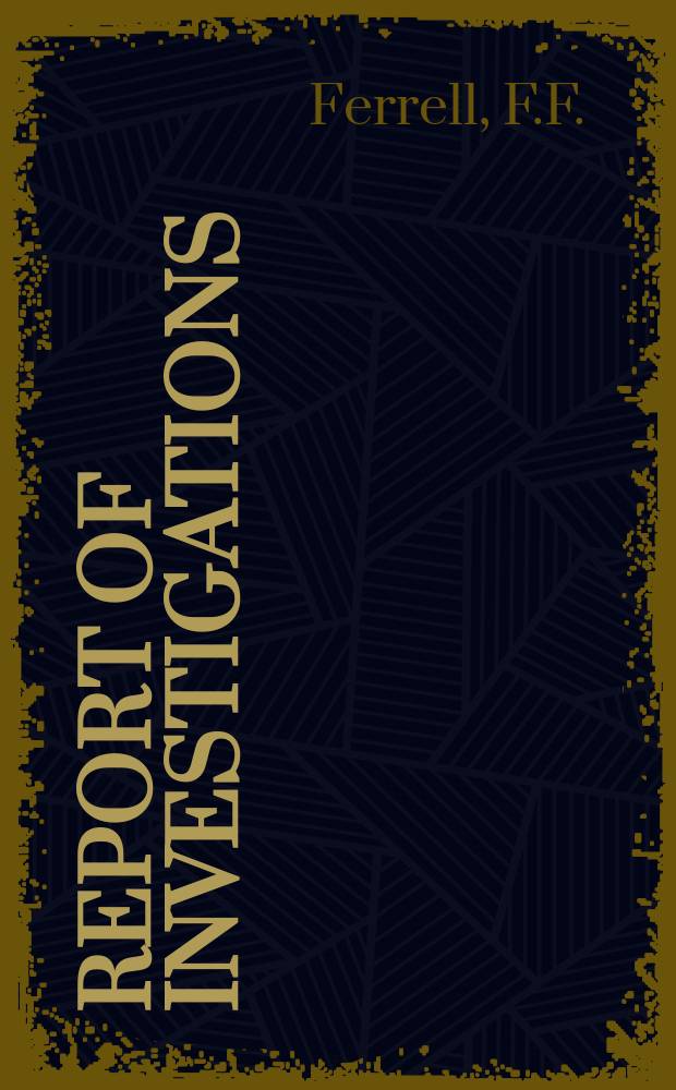 Report of investigations : Catalytic properties of natural and ...