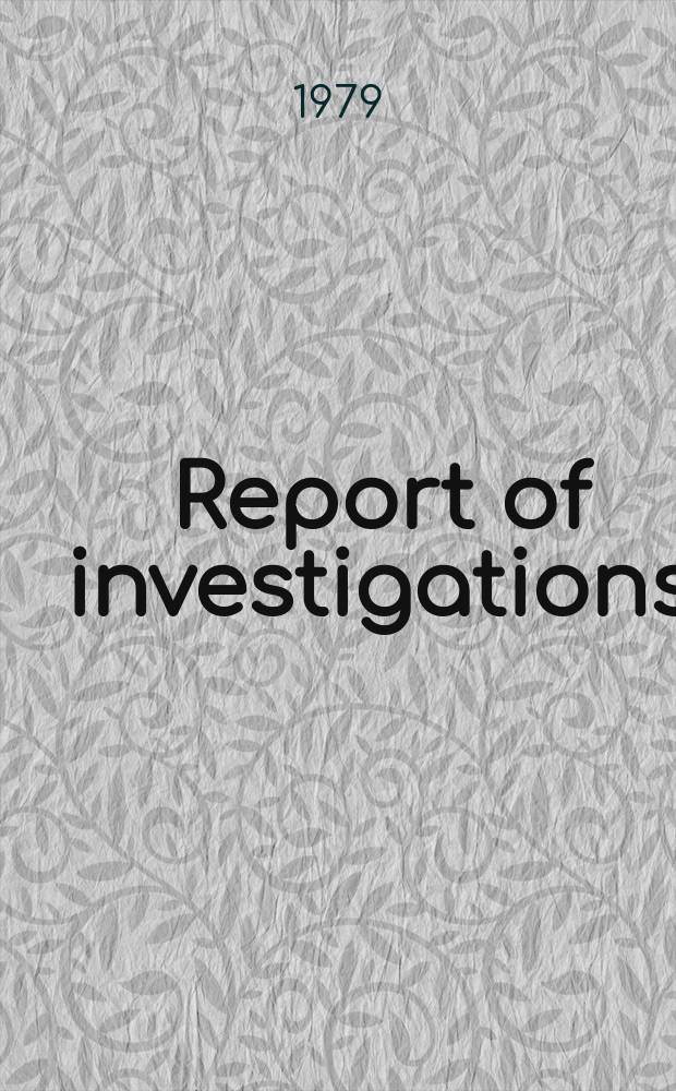 Report of investigations : Acidulation of Florida phosphate ...