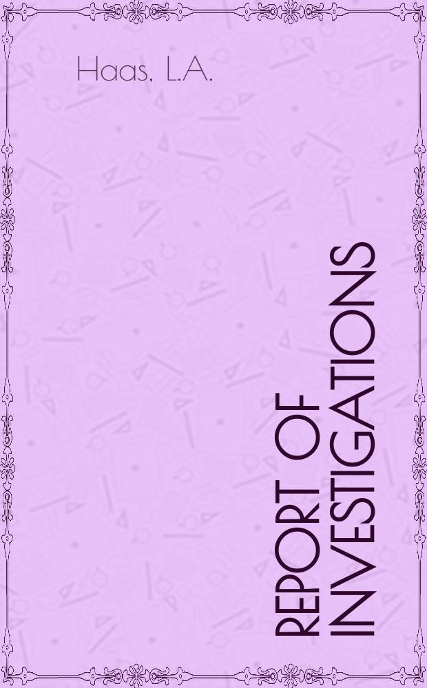 Report of investigations : Autoclave leaching of copper-nickel ...