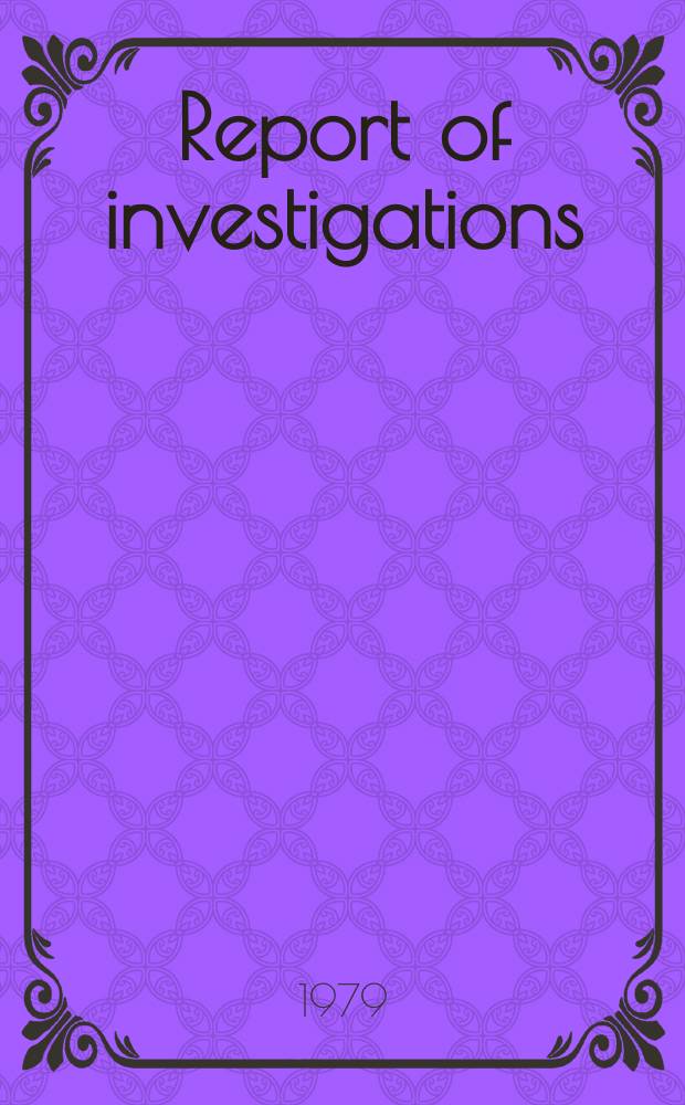 Report of investigations : Flocculation dewatering of Florida ...